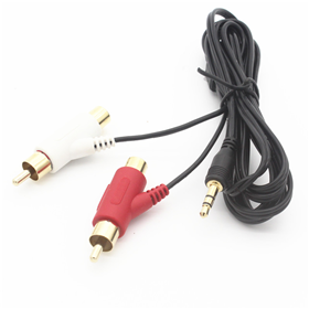 3.5立體公頭對槍型RCA公母插頭線，耳機(jī)線，音視頻線