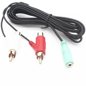 3.5母座對槍型RCA公母轉(zhuǎn)接線，耳機(jī)線，音視頻線